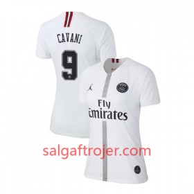 Paris Saint-Germain Fodboldtrøjer Cavani 9 Jodan Hvid Dame 3. sæt 2018/19 Kort ærmer